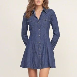 Abercrombie & Fitch Denim Flare Dress